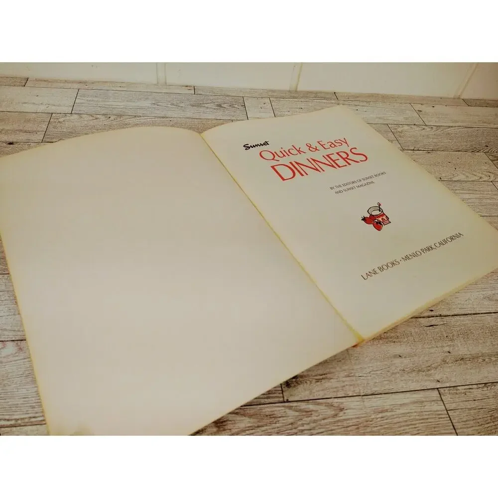 Sunset Quick &‎ Easy Dinners Cookbook - Paperback - Vtg 1966 1st Ed 1st Print
